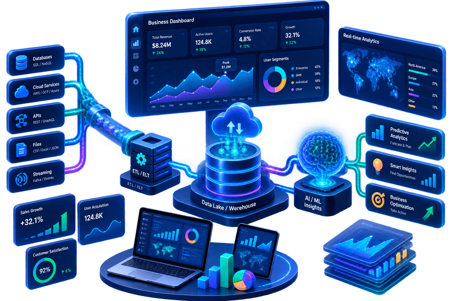 Data Analytics & Business Intelligence illustration